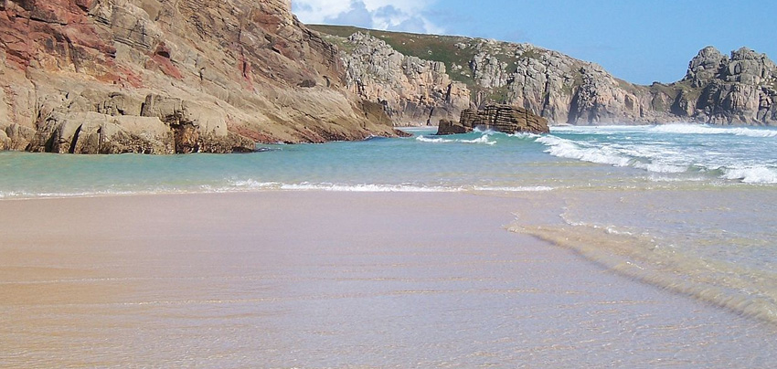 Photo By Tom Chambers (originally posted to Flickr as Porthcurno Beach) [CC BY 2.0 (http://creativecommons.org/licenses/by/2.0)], via Wikimedia Commons